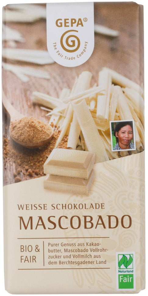 GEPA Cioccolato Bianco BIO Mascobado