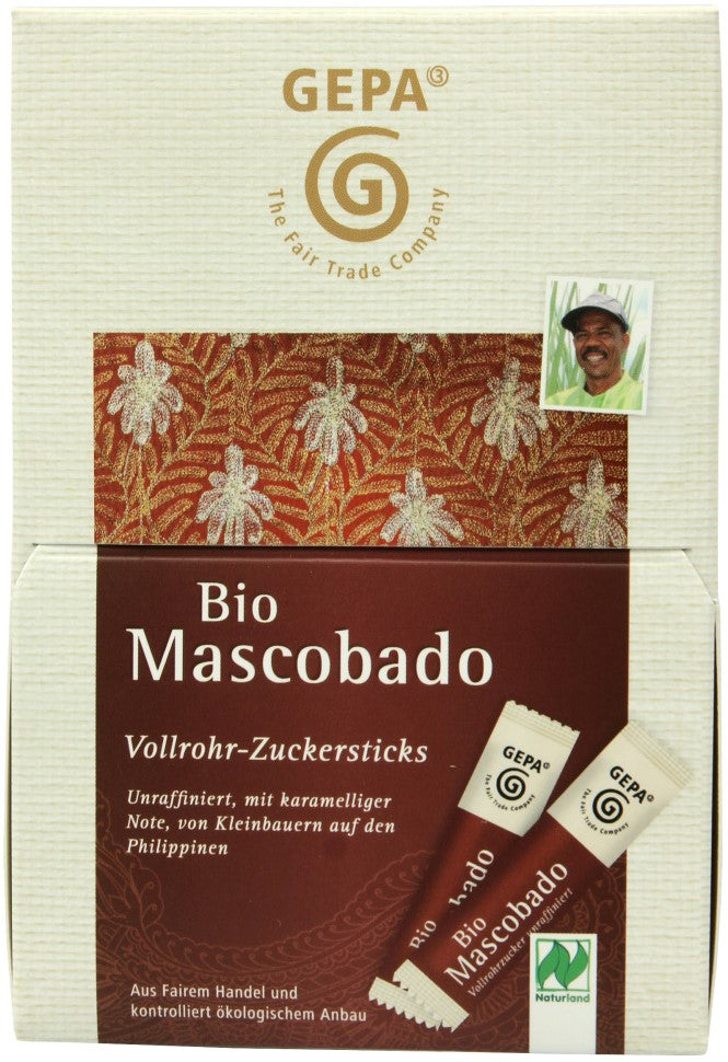 GEPA Zucchero di Canna Bio Mascobado Sticks
