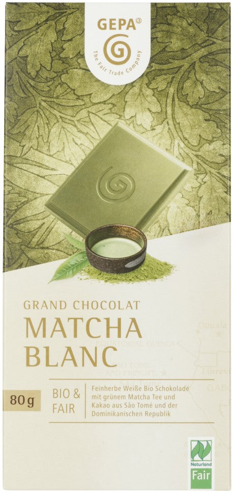 GEPA Cioccolato Bio Matcha Blanc