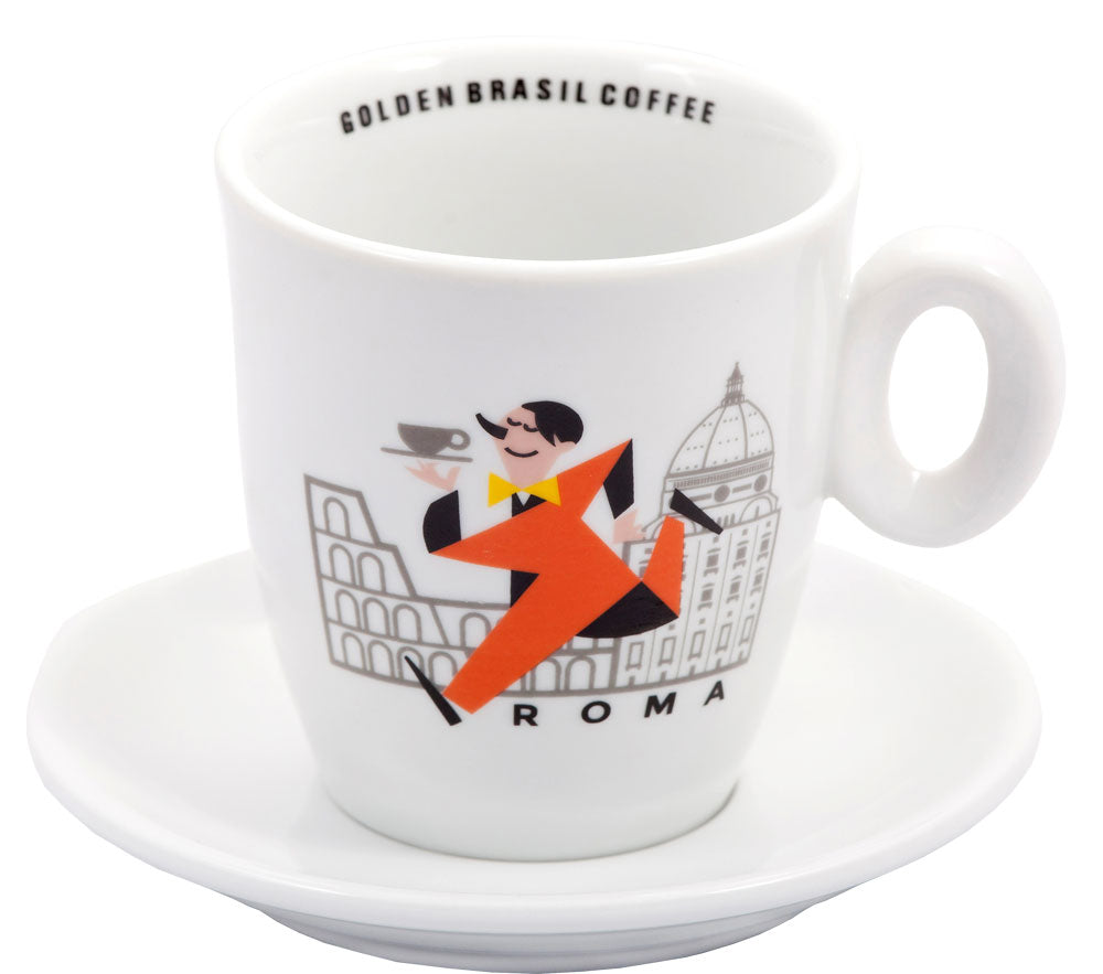 LES ARTISTES Paris A-1125 Tazza da 180 ml, Bicchiere da caffè, Tè, Bevande Calde, Porcellana con Rivestimento in Silicone Termico Isolante, Compatibile Lavastoviglie, Microonde, Nido d'api Blue Pastel