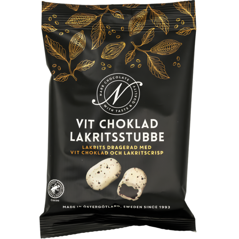 Narr Lakritsstubbe con Cioccolato Bianco