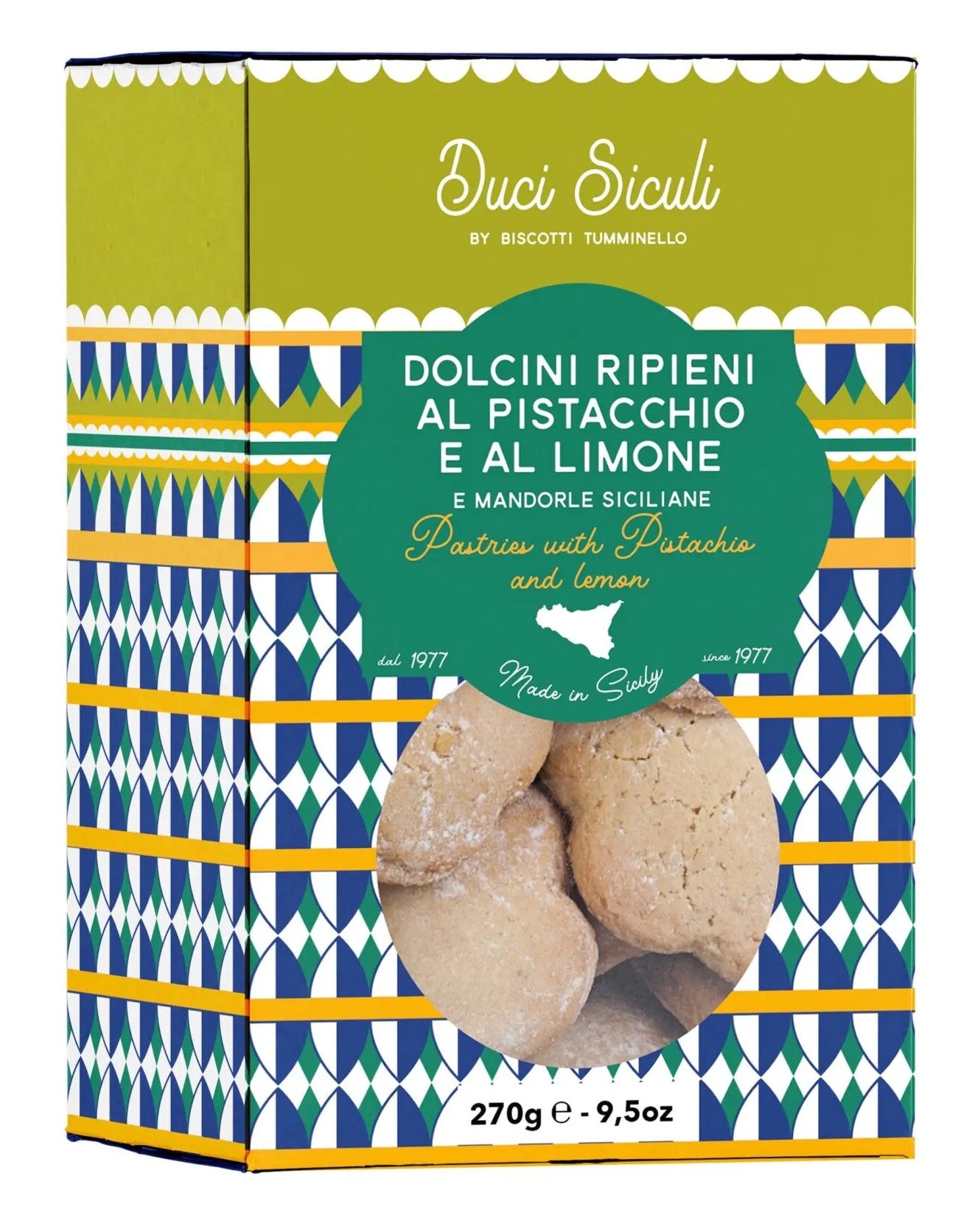 Biscotti Tumminello con pistacchi e limone