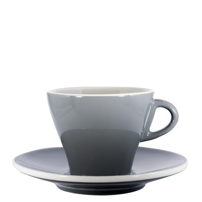 Cappuccinotasse bunt - Quarzgrau