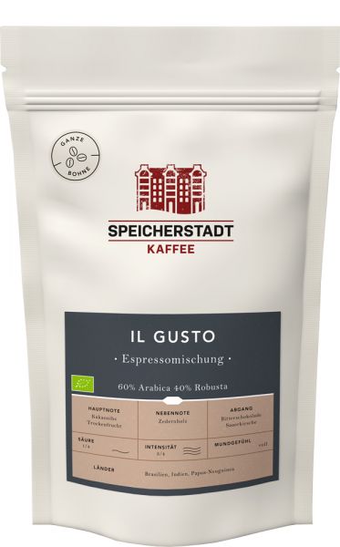 Speicherstadt Kaffee Bio Espresso Il Gusto