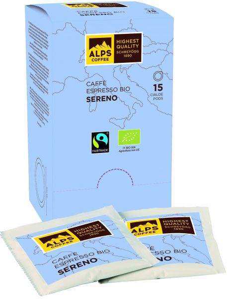 Alps Coffee Schreyögg Sereno Bio Fairtrade ESE pads