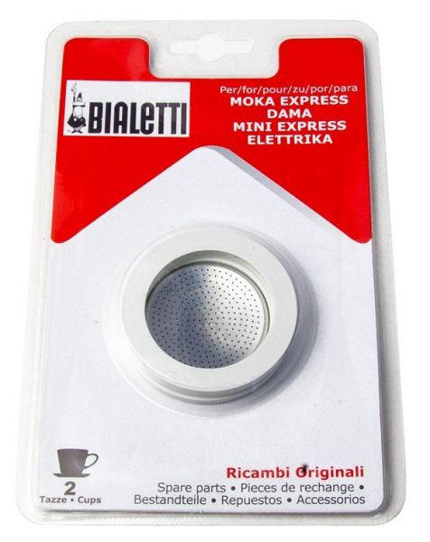 Bialetti - Filtro e Guarnizioni per caffettiera da 2 Tazze