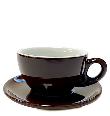 Club House - Tazza Caffelatte Marrone a Pareti Spesse