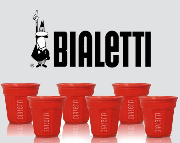 I Bicchierini Bialetti ▻ Tazzine caffè in ceramica rossa