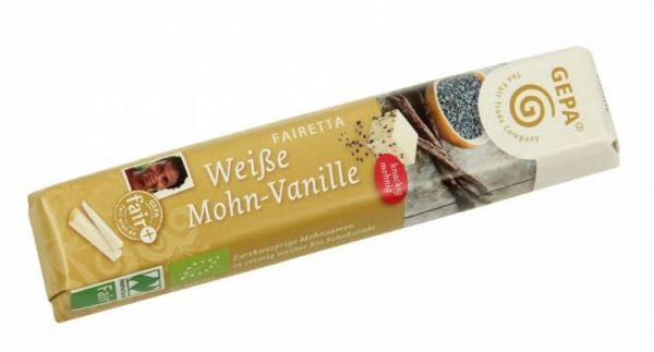 GEPA BIO Fairetta Cioccolato Bianco, Semi di Papavero e Vaniglia