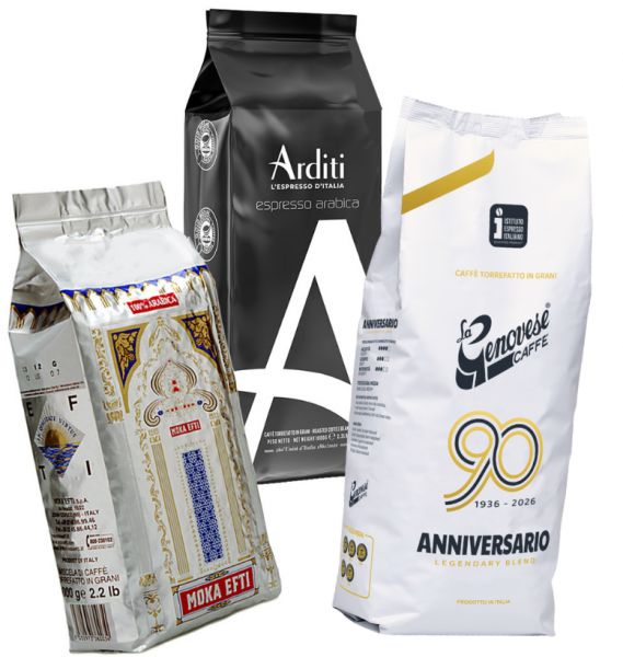 Espresso Probierset Arabica Puro 3 x 1000g ganze Espressobohne